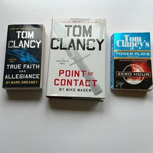 Three Tom Clancy books